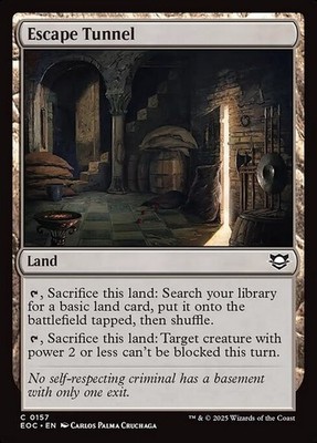 Magic Card ENGLISCH Escape Tunnel [NM] EOC Land C