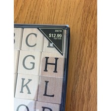 Stamperabilities Wood Stamps 36pc Traditional Alphabet Uppercase Numbers 256735