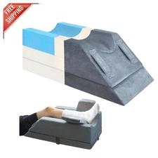4-Height Adjustable Memory Foam Leg Elevation Pillow for Recovery and Comfort