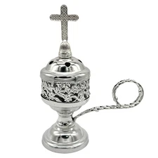 Vintage Incense Burner For Church Metal Decorative Cross Incense Holder Catholic
