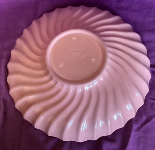 METLOX YORKSHIRE SWIRL  13 1/8” CENTERPIECE /CONSOLE no. 532 OLD ROSE 1936 - Afbeelding 15 van 15