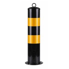 Parking Barrier Post with Reflective Tape Outdoor Parking Bollard Heavy Duty