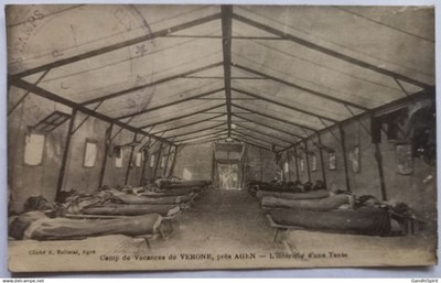 Verona Holiday Camp near Agen - The Interior of a Tent - Stamp