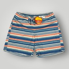 LL Bean Swim Shorts Mens XL Multicolor Stripe SunSmart UPF 50 Trunks Quick Dry
