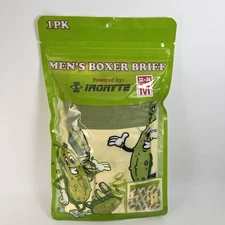 Dill Pickle Men's Boxer Briefs Fun Novelty Pickle Chips Size Medium 32-34 Boxers