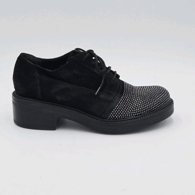 Damenschuhe Strategia Gr. 36 Klassische Schwarz Gämse Strass 7CND