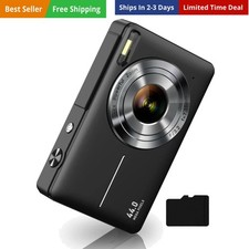 Digital Camera, FHD 1080P Digital Point and Shoot Camera with 16X Zoom Anti S...
