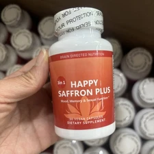 1-3PACK Happy Saffron Plus 90 Capsules - Saffron Flower Extract, Curcumin & Zinc