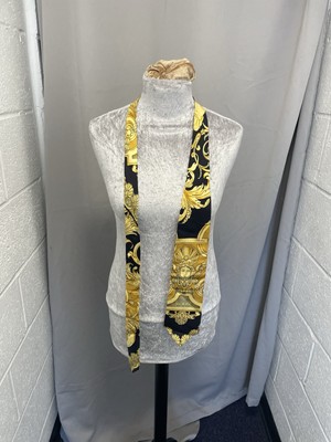 vintage gianni versace medusa gelb seide stylische krawatte 90er