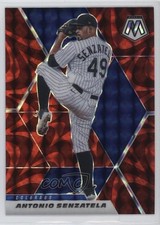 2021 Panini Mosaic Reactive Red Mosaic Prizm Antonio Senzatela #8 1fa0