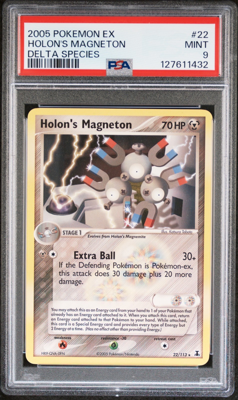 Pokemon Card Holon's Magneton 22/113 Delta Species PSA 9 MINT