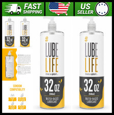 LubeLife Water-Based Personal Lubricant, Toy-Safe, 32 fl oz 2-Pack