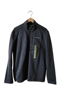 New Mens Eddie Bauer Gray Radiator Fleece Quarter Zip Pullover Sweater Sz- Large
