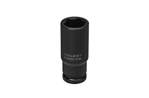 HÖGert Technik HT4R024 Schlagschrauber-Einsatz 1/2″, 24 Mm, Crmo, Tief, Brandneu-image