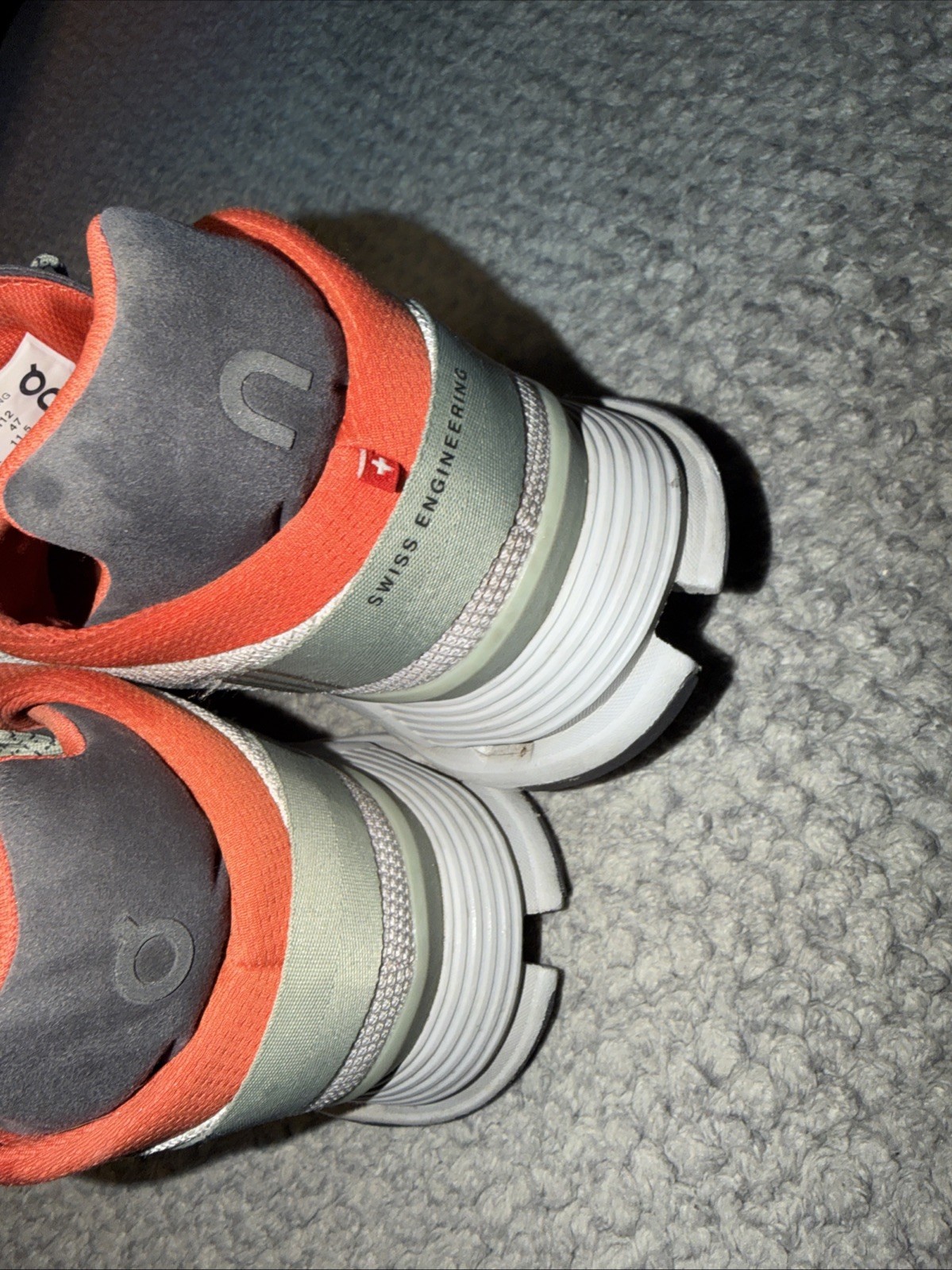 On Cloudnova Silver Orange Cloudtec Athletic Shoe… - image 4