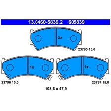 Satz Bremsbeläge Bremsklötze vorne für Suzuki Baleno EG | 23992303