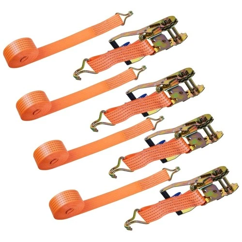 4x Autotransport 50mm Spanngurt Radsicherung Reifengurt Zurrgurt PKW Anhänger - Bild 10 von 22