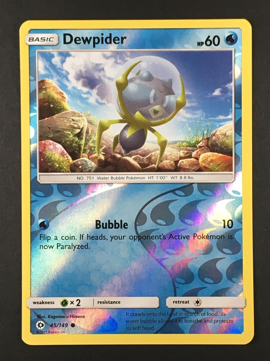 dewpider pokemon card - - 45/149 [Fire]2 Fusion Strike 019/264 Dewpider (Reverse