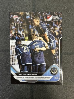 Philadelphia Union Supp Shield - 2025 MLS Topps NOW - Card 121 Black Foil 9/10