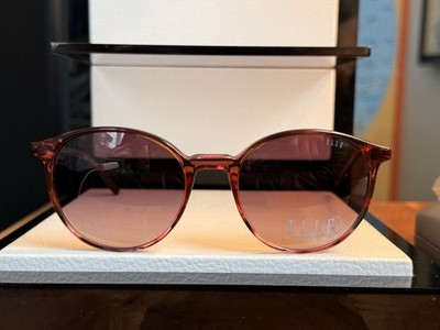 ELLE EL 14937 round sunglasses in red with gradient lenses