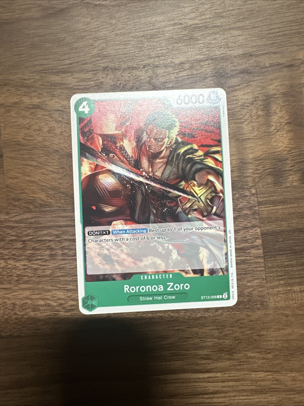 Roronoa Zoro ST12-008 Common Starter Deck 12 One Piece Mint NM