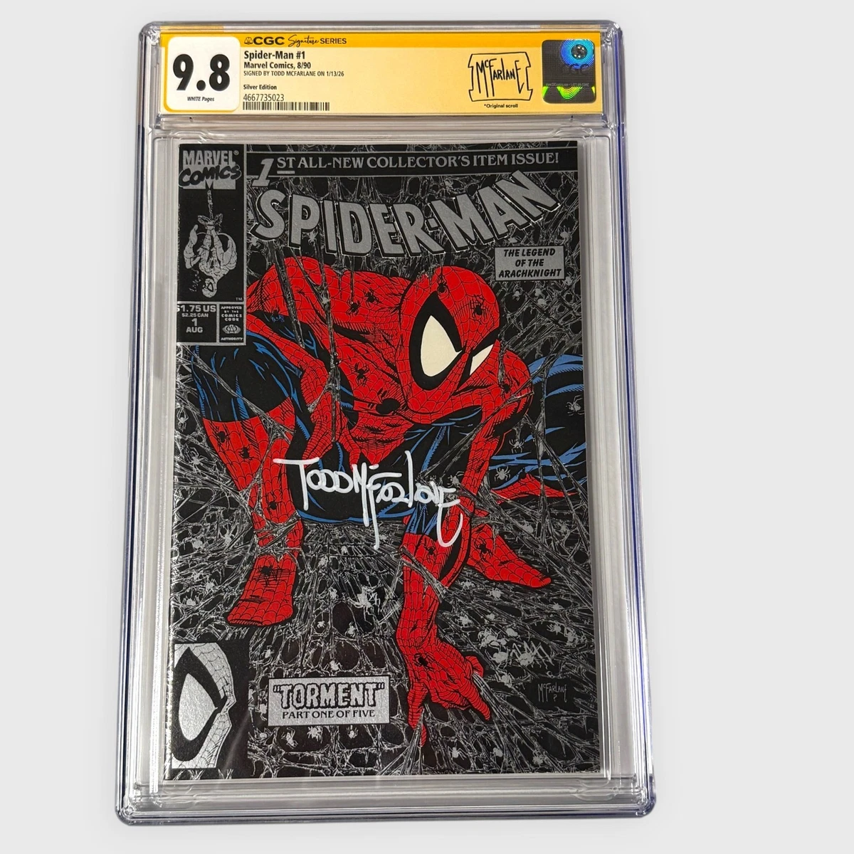 Todd McFarlane Signed Indiana Copper Age Spider-Man Comics for