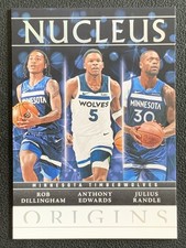 Rob Dillingham Anthony Edwards Julius Randle 2024-25 Panini Origins Nucleus #21