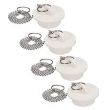4Pcs Tub Stoppers Rubber Bathtub Stoppers 1-3/8" White