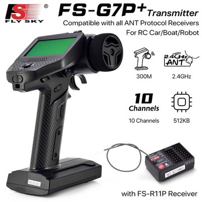 Flysky FS-R7P+ 2.4G 10CH RC Transmitter /FS-R11P Receiver for RC Car Truck Boat