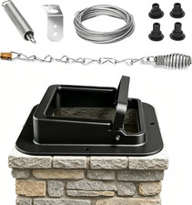Chimney Damper Kit 13"X13"，Double Seal Air Tight Damper Kit for Wood