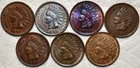 7x AU-UNC Indian Head Cent, 1891, 1896, 1901, 1903, 2x 1907, & 1908