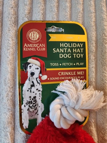 Haustier Weihnachten Kauspielzeug Weihnachtsmütze Hund festlich Urlaub American Kennel Club rot - Bild 2 von 3