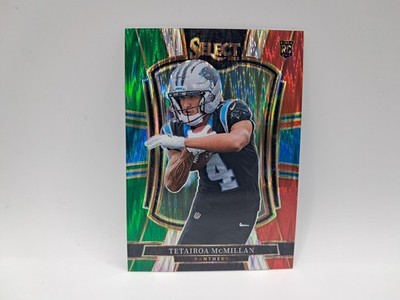 2025 Panini Select Premier Level #144 Tetairoa McMillan RC Green&Red Prizm Shock
