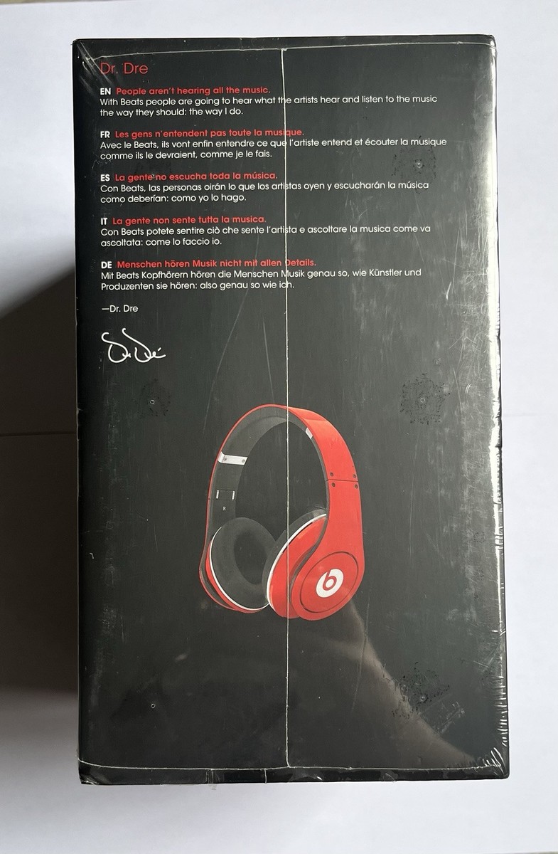 Beats by Dr. Dre Studio Over The Ear Headphones Red Sealed