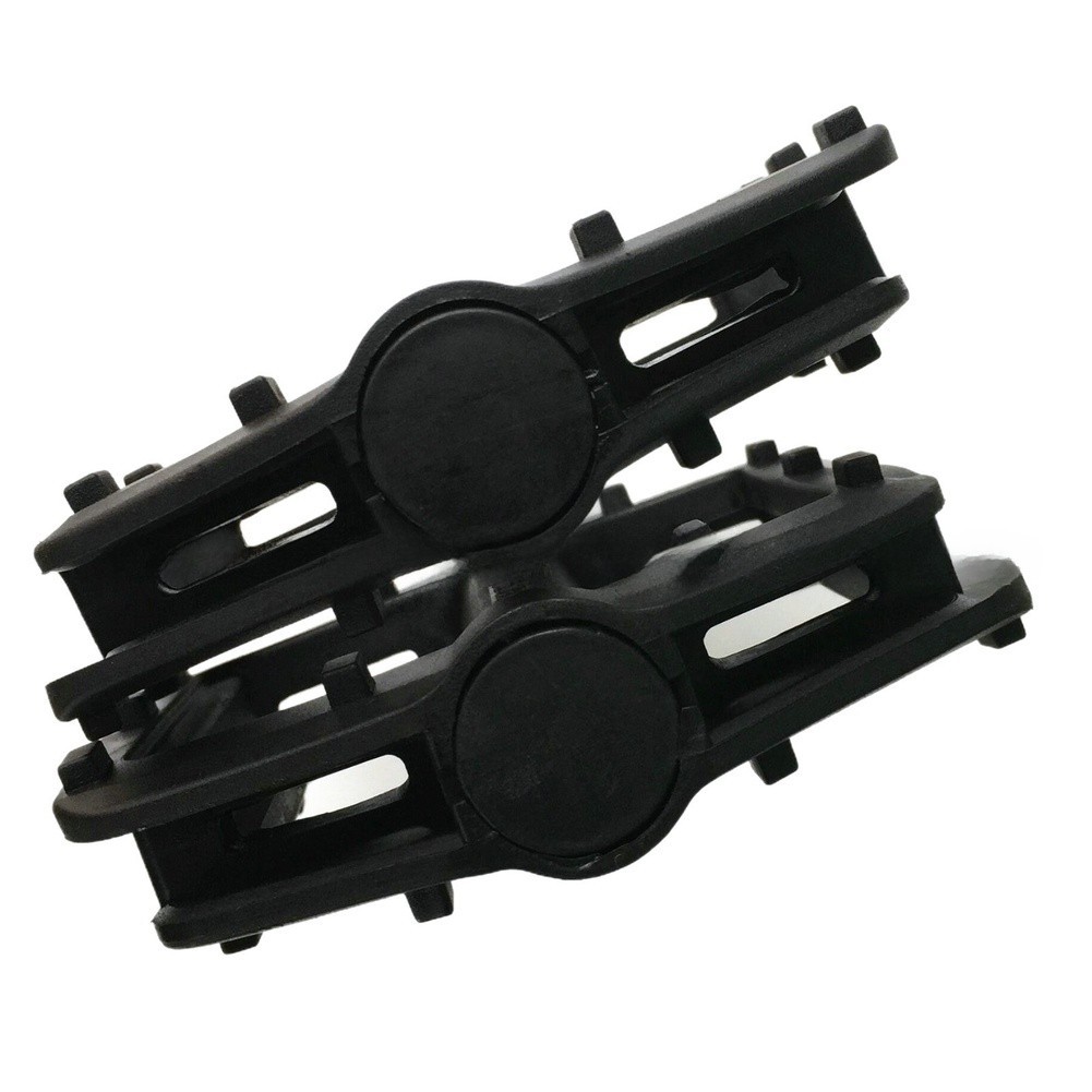 Pedali in plastica per mountain bike con piattaforma larga asse in acciaio 12x10 cm foto 5