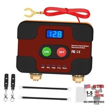 Remote Battery Disconnect Switch 12V, 240A Upgrade Smart Led Voltage Kill Black