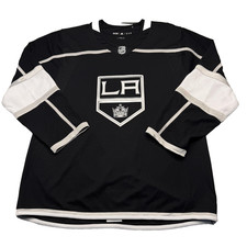 Los Angeles Kings Jersey Mens 2XL Black NHL Hockey Adidas Blank Back Fight Strap
