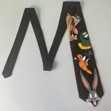 Looney Tunes Mania 1996 Tie Bugs Bunny Taz Daffy Duck Marvin The Martian 55"