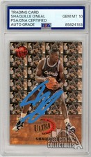 Shaquille O'Neal 1992-93 Fleer Ultra Rookie Auto Card PSA/DNA 10 (Light Blue)