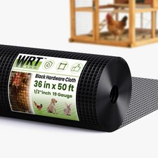 Black Hardware Cloth1/2 inch 36 inch x 50 Foot 19 Gauge, PVC Coated Welded Wi...