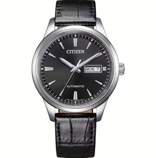 Citizen Day Date NY4058-01E Orologio Meccanico per Uomo Pelle Nero