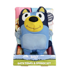 Bluey Bath Towel and Sponge Set New Perfect for Bath Time