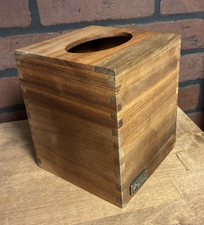 Sanosy Square Tissue Box Cover Wood Decorative