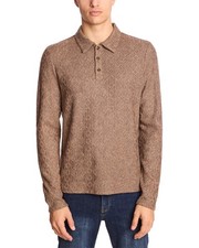 Paisley  Gray Polo Shirt Men's Brown L