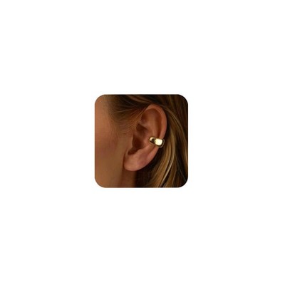 Ohrclips Gold Klobig Creolen Ohrringe Unisex Ohrclips Gold Ear Cuff Manschett...