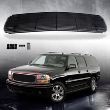 Fits 2001-2006 GMC Yukon/Yukon Denali/1999-2002 Sierra Black Upper Grill Grille