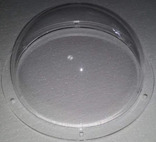 SUPREMETECH Acrylic Dome/Plastic Hemisphere - Clear - 6" Diameter, 1/2" Flange