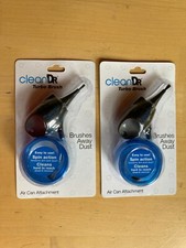 2 CleanDr Turbo Brush Air Can Attachment, Keyboard, Audio, Electronics Cleaner