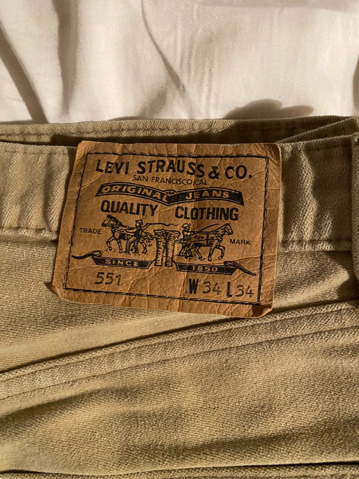 Levi’s 551 moleskin jeans eBay