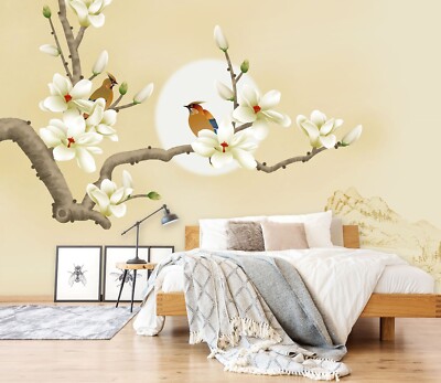 3D Moon Branch O1662 Wallpaper Wall Murals Removable Wallpaper Sticker Eve